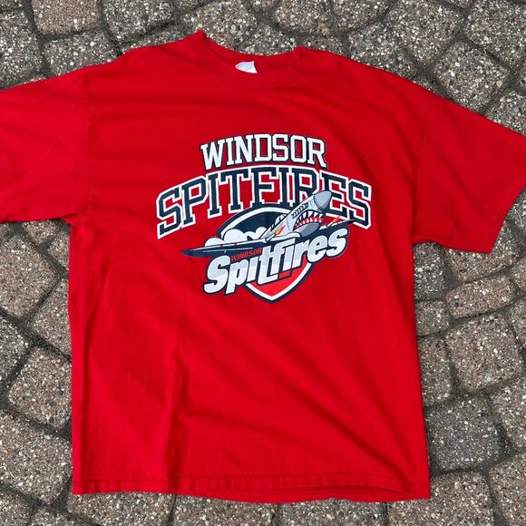 Windsor Spitfire OHL Hockey T Shirt Mens XL - Picture 1 of 6